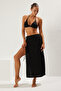 Black Knitted Maxi Beach Pareo Tbess25Pr00006 - 2