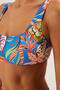 Çiçek Desenli Bralette Kaplı Regular Yüksek Bel Bikini Takımı TBESS22BT0010 - 4