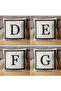 Letter Cushion Cover - Letter E - Gift Decorative Cushion Cover 43X 43 cm Cream-Black - 3