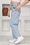 New Season Female Child Floral Embroidery Legs Tassel Cotton Jeans Jeans - 3
