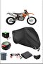 أسود KTM 400 SXC قفل خلفي متوافق مع القماش المشمع المقاوم للماء (دراجة نارية)