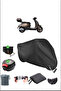 Black Yuki Margherita 50 Backpack Lock Compatible Waterproof Canvas (Motorcycle)