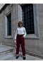 Belted Carrot Cut Fabric Trousers