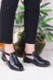42401 Black Satin Fashion Buckle Soft Flexible Women's Shoes - 2
