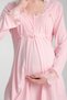 Maternity Lace Detailed Elegant Dressing Gown Pajama Set Primum 4-Piece Maternity Set [Fit for Shooting] - 2