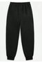 Women's Paw Heart Printed Jogger Comfort Fit Fit Black Sweatpants - 2