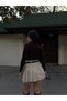 Women's Belt Detailed Pleated Skirt with Shorts - 5
