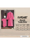 Fuchsia Şilay Towel Bathrobe - Set of 2 - 4