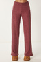 Wide Leg Comfortable Soft Pants Bordo Lub0073 - 5
