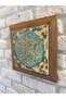 لوح طاولة رخام من الحجر الطبيعي بإطار صلب مقاس 26 × 26 سم - 2