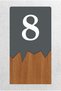 Vertical Laser Metal Composite - Wooden Apartment Site - Apartment Hotel Office Door Number - Door No:8