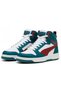 Rebound V6 Mid Jr 393831 High-Top Unisex Sports Shoes Green - 2
