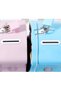 Metal Piggy Bank with Calf Bag and Lock, Blue, 16X16- - 5