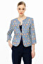 Mi Patterned Half Sleeve Short Jacket