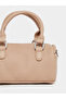 Textured Handbag with Dual Handle & Adjustable Strap - 3