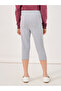 Solid Capri Leggings with Elastic Waistband - 4