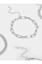 Set of 5 - Assorted Link Chain Bracelets - 4