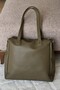 Khaki Women's Zipper Detailed Shoulder Bag 10Va2049 - 3