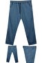 Men's Large Size Lycra Pipe-Leg Jeans with Laces, Suitable for 100-180 Kilogram Weight Range, Blue