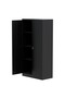 Godrej Full-Height Steel Swing Door Cupboard with Adjustable Shelves Black Finish