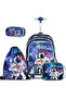 Back to School 18" Set of 4 School & Lunch Bag Activity Bag & Pencil Case Astronaut - Blue