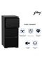 Godrej 3 Drawer Steel Filing Cabinet with Secure Lock, Steel, and Black Powder-Coated Finish - 3
