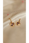 Xuping earrings, heart earrings, purple embellished earrings - 2