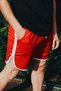 Red Dumbbell Printed Training Fitness Sportsman Shorts - 2