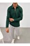 Khaki Slim Fit Polo Collar Men's T-Shirt - 3