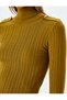 Epaulette Detailed Turtleneck Long Sleeve Knitwear Sweater - 5