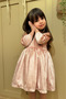 Powder Velvet Plain Dress Baby Girl - Velvet - 4