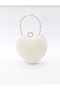 Women's Evening Dress Heart Evening Bag with Stones - 3