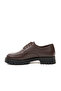Genuine Leather Lace-Up Women's Loafer Shoes Thick Sole - 4