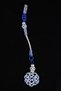 Trabzon Handwork Hand Knitted Kazaz Blue - White Imame Tassel