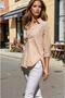 Women's Snap Detailed Long Sleeve Casual Tunic Shirt 6435121