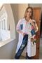 Women's Oversize Patched Viscose Fabric Capri Sleeve Shirt Dress - 3