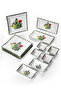 12 Pieces 4 Seater Cactus Breakfast Set Handmade Breakfast Presentation Set Serving Plates - 3