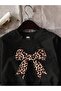 Women's Leopard Ribbon Printed Crop T-Shirt - 2