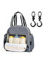 Signature Maternity Diaper bag - Grey + Stroller Hooks