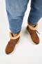 (Solon) Women's Genuine Leather Lace-Up Tan Boots with Fur Inside - 7