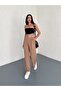 Women's Belted Wrap Fabric Palazzo Trousers / Fabric Loose Wide Leg Trousers - 6