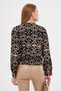 Women's Mink V-Neck Collar Pleated Detailed Elastic Waist Cuffed Blouse Arm-25K001003 - 7
