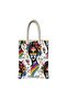 Patterned Daily Use Bag Fearless Woman Themed Zippered Cloth Bag