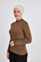 Organic Women's Body with Long Sleeve Turtleneck - Light Chocolate - 3