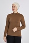 Organic Women's Body with Long Sleeve Turtleneck - Light Chocolate - 2