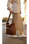 Premium Leather Tote Bag, Large Women's Shoulder Bag – Traditional Production, Quality Accessory and Lining