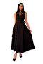 Women's evening dress - sleeveless, belted, with lace detail 8552