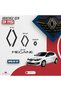 Megane 3 (2014-2015) New Style Emblem Plating Sticker - Piano Black, Black