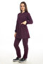Plum Premium Fabric Lycra Hijab Nurse Scrubs and Doctor Uniform Bottom and Top Set - 6