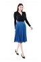 Midi Length Polka Dot Pleated Chiffon Skirt